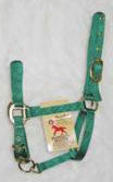 Nylon Adjustable Chin Halter With Snap - Weanling Green (3das Wngn)