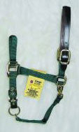 11-16 Nylon Adjustable Leather Headpole Halter - Dark Green Large (1dalss Lgdg)