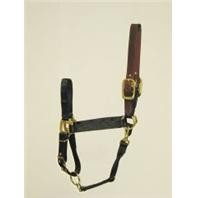5-8 Adjustable Leather Headpole Horse Halter - Black Small (1dalss Smbk)