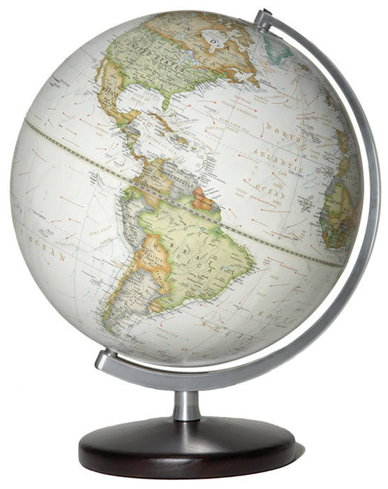 National Geographic Globes 10 12 16s The Classic - 12" Diameter Non-illuminated Parchment Ocean Globe With Table Top Base