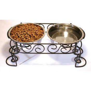Scroll Work Stainless Steel Double Diner 2 - Quart (5851)