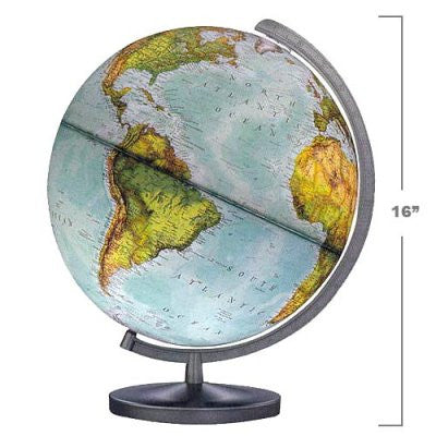 National Geographic Globes 14 34 41s The Journey - 14" Diameter Illuminated Globe With Gray Table Top Base