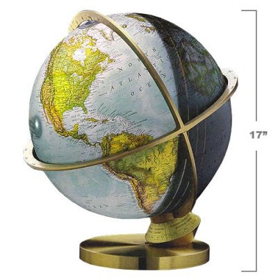 National Geographic Globes 14 34 72s The Planet Earth - 14" Diameter Illuminated Blue Ocean Day/night Globe