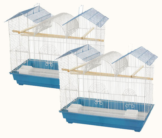 Cockatiel Or Parakeet Triple Roof Bird Cage - Case Of 2 (1804tr)