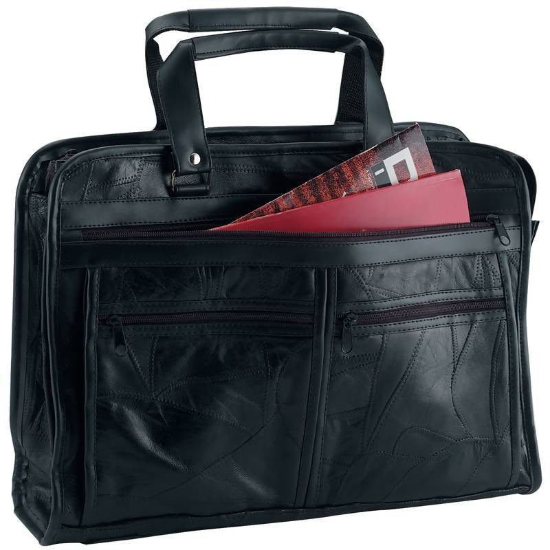 Maxam® Brand Italian Mosaic Design Genuine Leather Briefcase