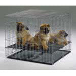 Puppy Playpen W/plastic Pan And 1in Floor Grid 35 7/8l X 25 1/4w X 1 1/2d