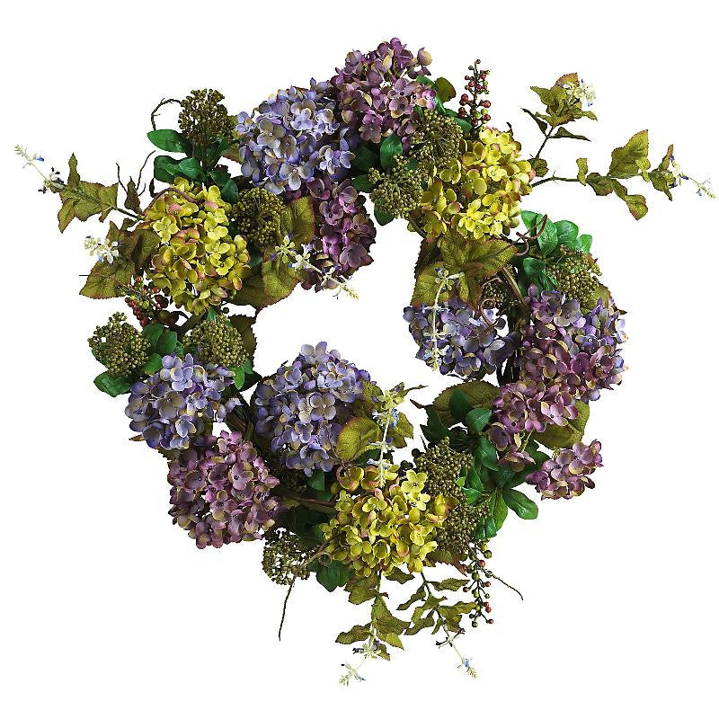 24" Mixed Hydrangea Wreath