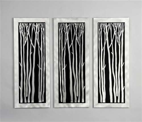 Nova Lighting Wg40502 Silver Birch Wall Graphic 3pc