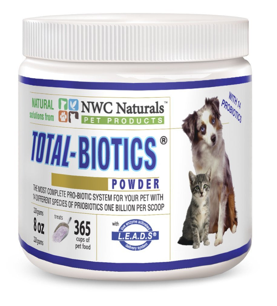 Nwc Naturals Total-biotics Probiotic Powder For Pets - Treats 365 Cups Of Pet Food 228gm