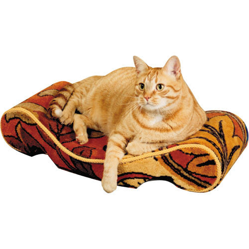 Omega Paw Lazy Lounger Cat Bed 23" X 14" X 5" Assorted Colors And Patterns