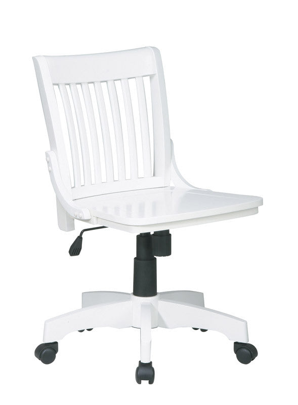 Office Star Osp Designs 101wht Deluxe Armless Wood Banker