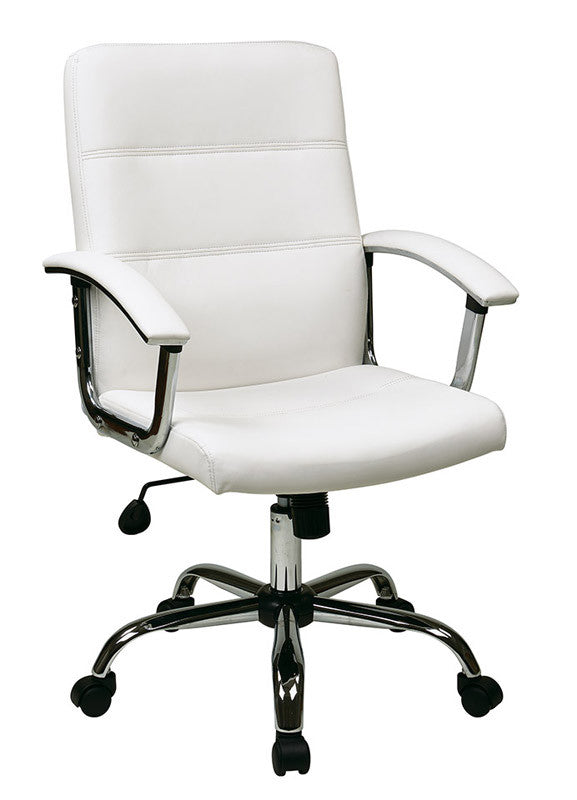 Office Star Ave Six Mal26-wh Malta Office Chair In White