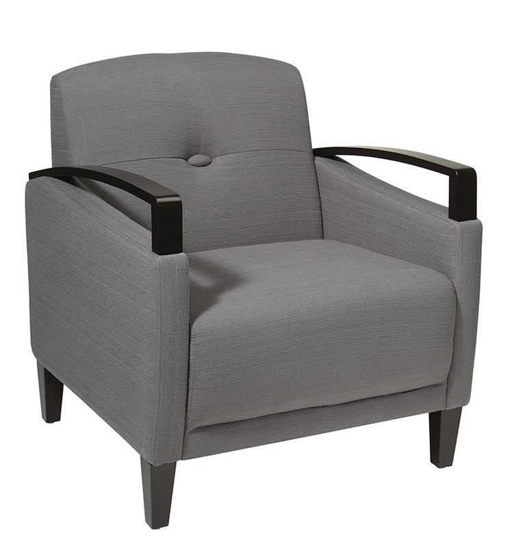 Office Star Ave Six Mst51-w12 Main Street Chair In Woven Charcoal