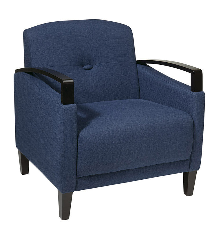 Office Star Ave Six Mst51-w17 Main Street Chair In Woven Indigo
