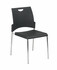 Office Star Work Smart Stc8300c28-3 Straight Leg Stack Chair With Plastic Seat And Back. Black. 28 Pack. Ships With Dolly.
