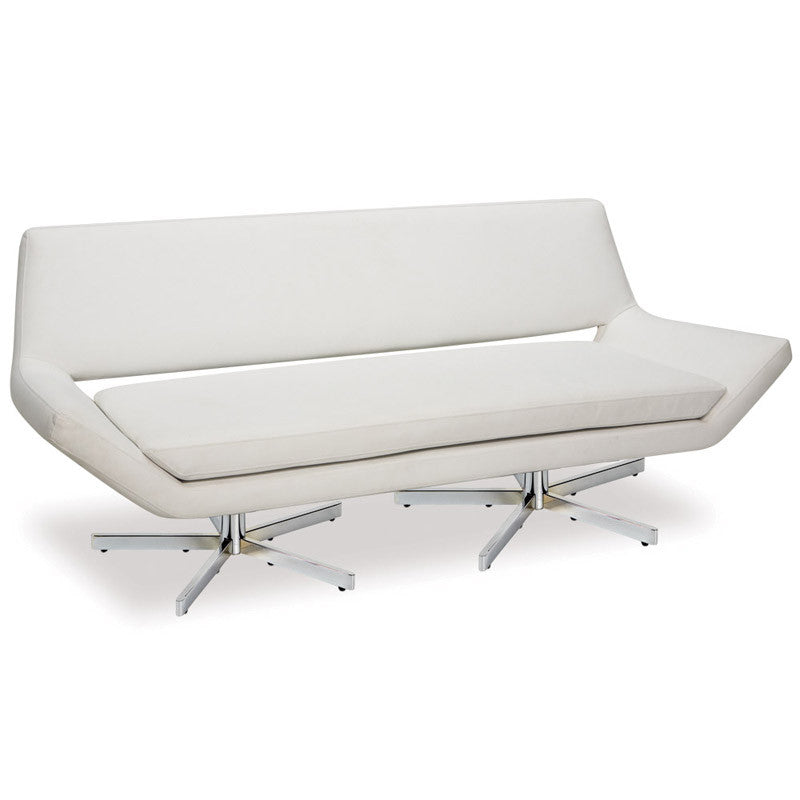 Office Star Ave Six Yld5372-w32 Yield 72" Loveseat In White Faux Leather