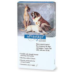 Advantage - For Dogs And Puppies Over 55 (6 Pack) (blue-100-6)