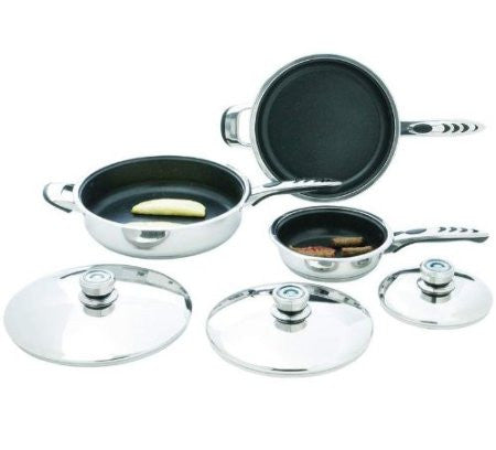 B&f System Ktfp6 Precise Heat High-quality, Heavy-gauge Stainless Steel 6pc Non-stick Skillet Set