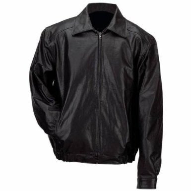 B&f System Gfbsl2x Gianni Collani Mens Solid Genuine Leather Bomber-style Jacket