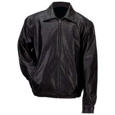 B&f System Gfbsl3x Gianni Collani Mens Solid Genuine Leather Bomber-style Jacket