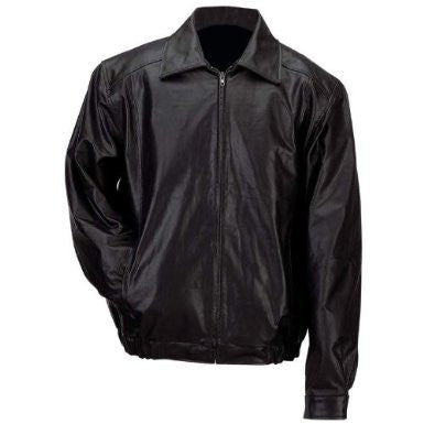 B&f System Gfbsll Gianni Collani Mens Solid Genuine Leather Bomber-style Jacket