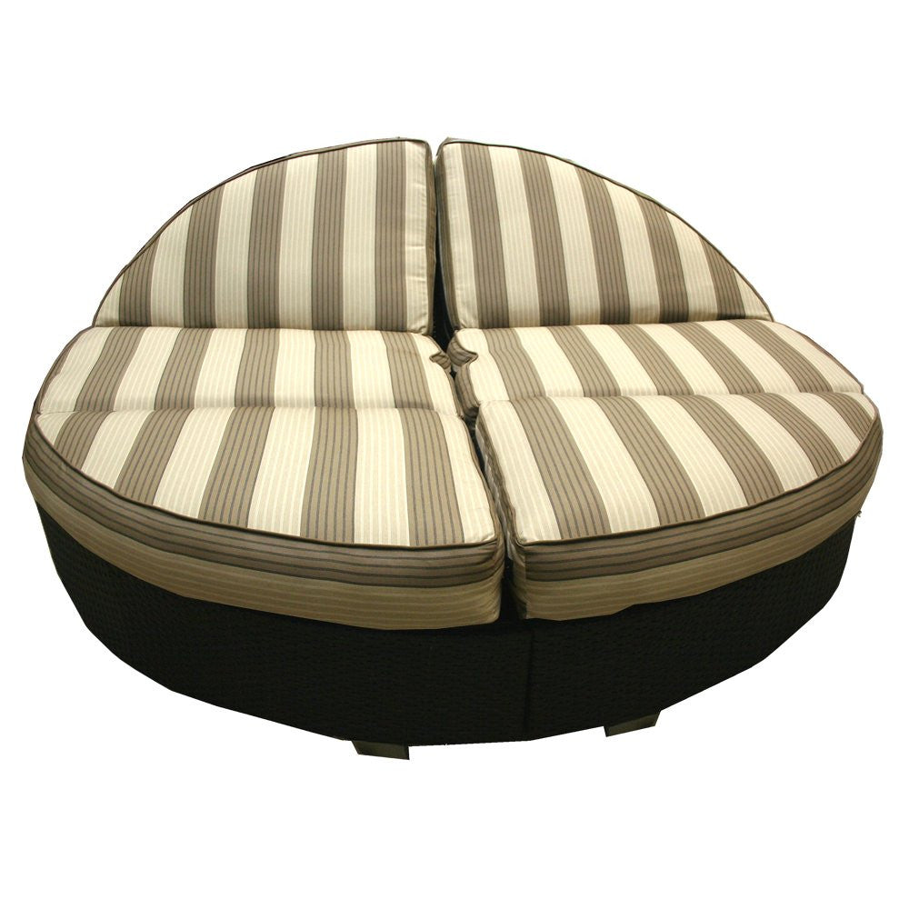 Patio Heaven Sb-rc-2-5 Wicker Round Double Chaise Outdoor Daybed
