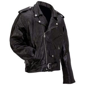 B&f System Gfmot4x Diamond Plate Rock Design Genuine Buffalo Leather Motorcycle Jacket