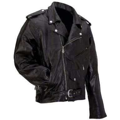 B&f System Gfmots Diamond Plate Rock Design Genuine Buffalo Leather Motorcycle Jacket