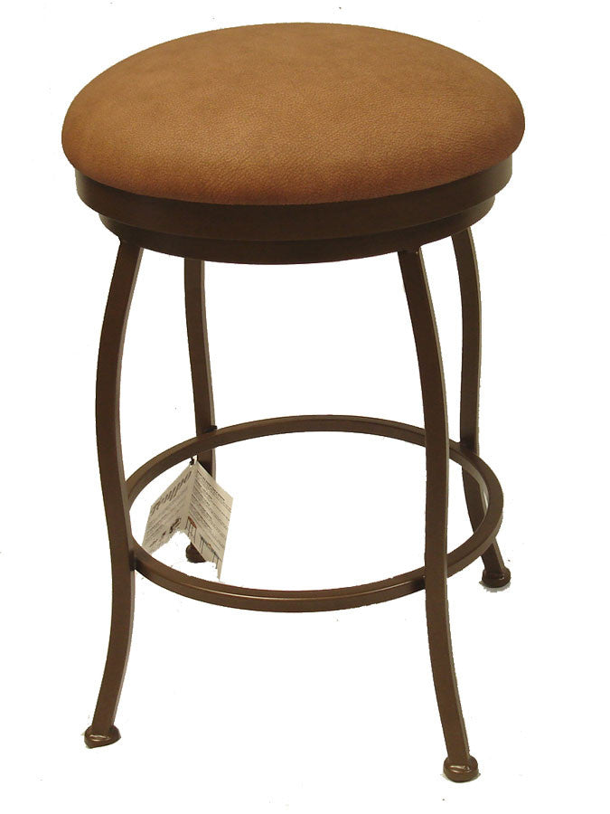 Porterville Backless 26" Swivel Counter Stool - Cappucino Finish