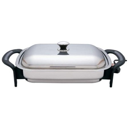 B&f System Ktes4 Precise Heat T304 Stainless Steel 16 Rectangular Electric Skillet