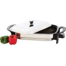 B&f System Ktes4ns Precise Heat T304 Stainless Steel Non-stick Rectangular Electric Skillet
