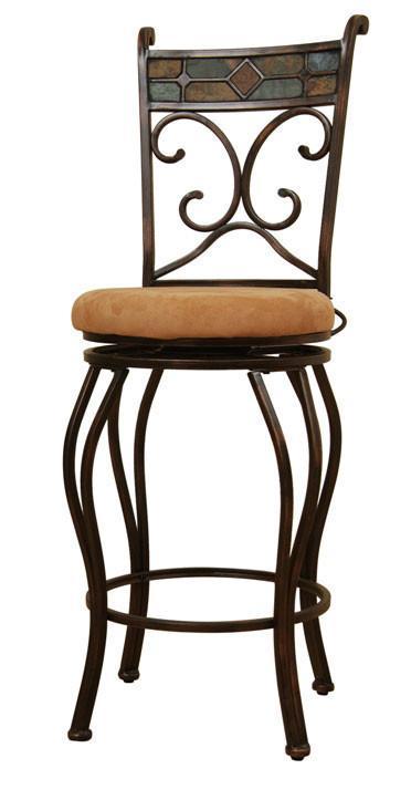 Boraam 24" Beau Swivel Stool - Black/gold (80416)