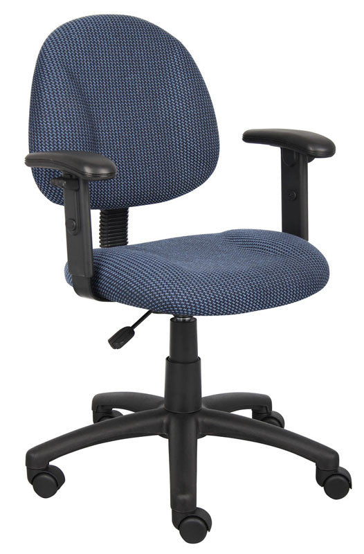 Boss Office Products B316-be Boss Blue Deluxe Posture Chair W/ Adjustable Arms