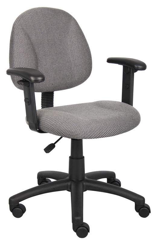 Boss Office Products B316-gy Boss Grey Deluxe Posture Chair W/ Adjustable Arms