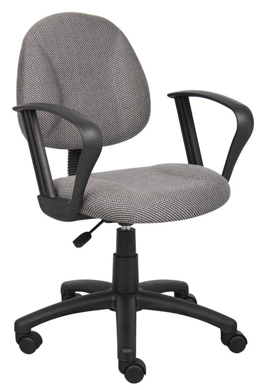 Boss Office Products B317-gy Boss Grey Deluxe Posture Chair W/ Loop Arms