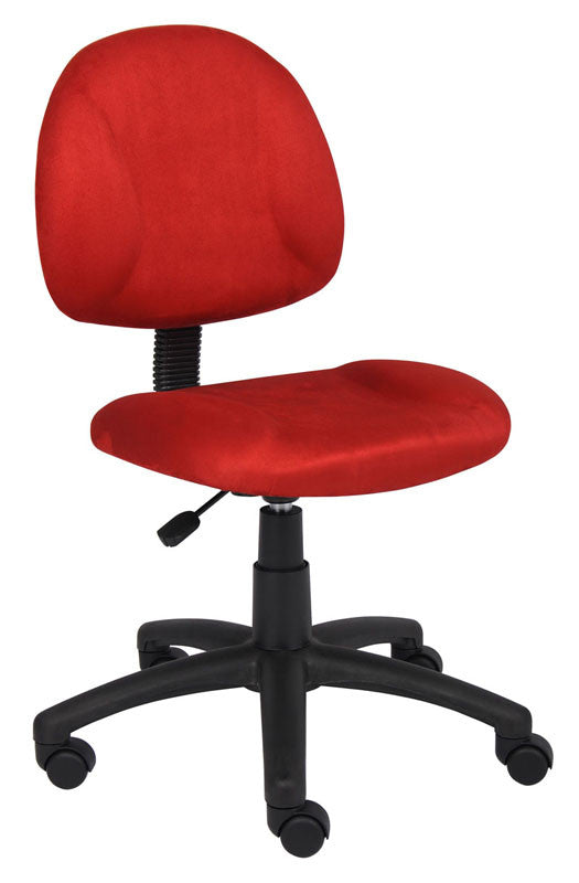Boss Office Products B325-rd Boss Red Microfiber Deluxe Posture Chair