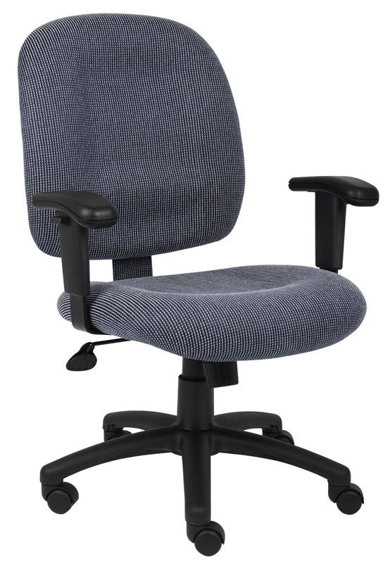 Boss Office Products B495-sb Boss Skyblue Fabric Task Chair W/ Adjustable Arms