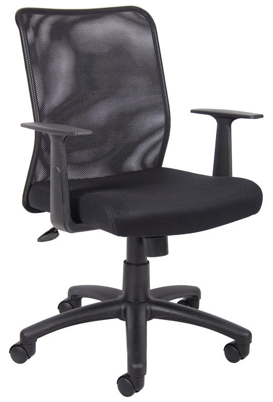 Boss Office Products B6106 Boss Budget Mesh Task Chair W/ T-arms