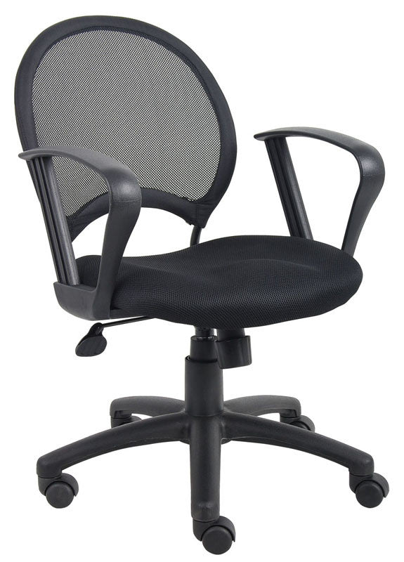 Boss Office Products B6217 Boss Mesh Chair With Loop Arms