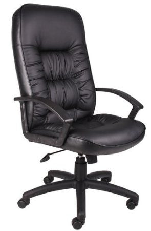 Boss Office Products B7302 Boss High Back Leatherplus Chair W/ Knee Tilt