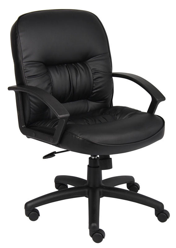 Boss Office Products B7306 Boss Mid Back Leatherplus Chair