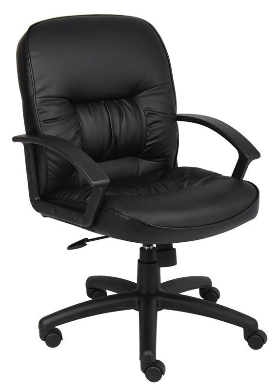 Boss Office Products B7307 Boss Mid Back Leatherplus Chair W/ Knee Tilt