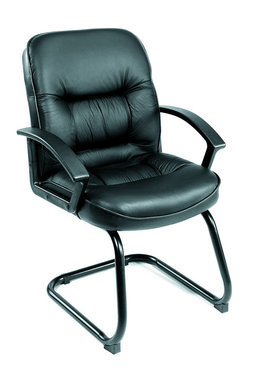 Boss Office Products B7309 Boss Mid Back Leatherplus Guest Chair