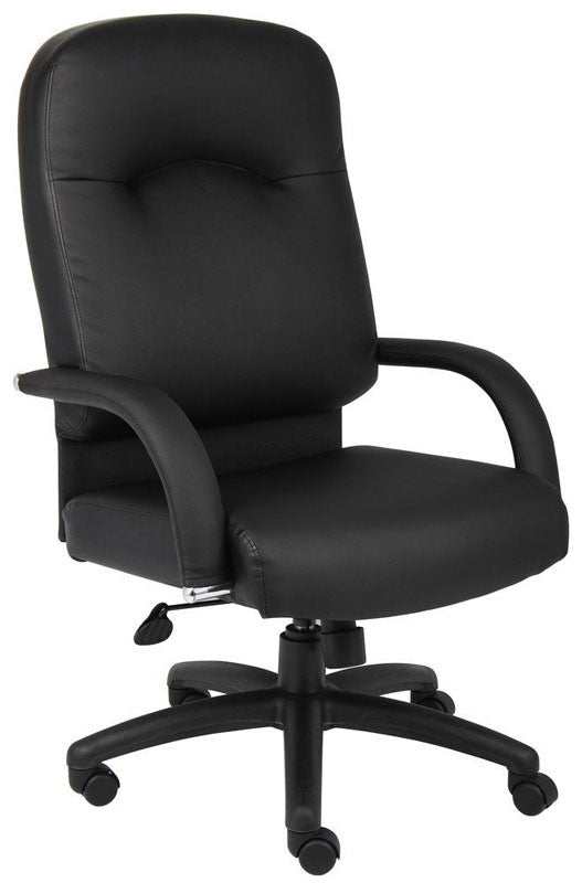 Boss Office Products B7402 Boss High Back Caressoft Chair In Black W/ Knee Tilt