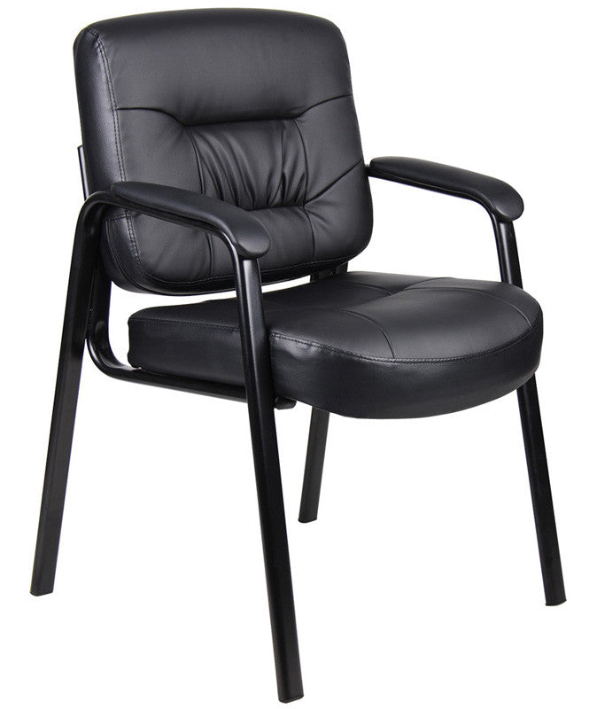 Boss Office Products B7509 Boss Executive Mid Back Leatherplus Guest Chair