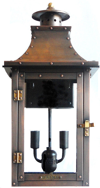 Primo Lanterns Pl-21e Traditional / Classic 21" Height Csa Designed Certified Outdoor Wall Mounted Electric Lantern With 2 Light Cluster From The Bour