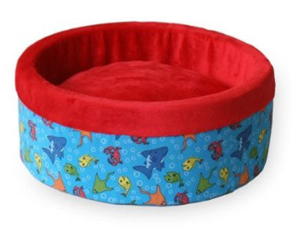 Thermo-kitty Bed Small Fish Red 16" X 16" X 6"