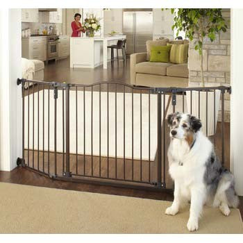 North States Deluxe Décor Wall Mounted Matte Bronze Gate 37" - 72" X 30.7" (ns4934)