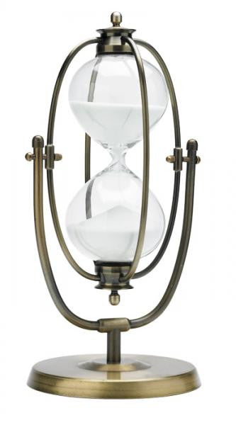 13 Inch 60 Minute Brass Flip-over Hourglass Timer