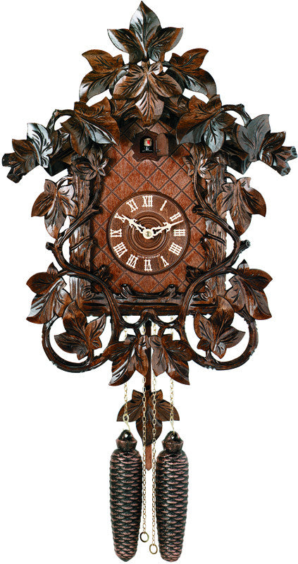 River City Clocks 809-16 Eight Day Cuckoo Clock With Hand-carved Vines And Leaves